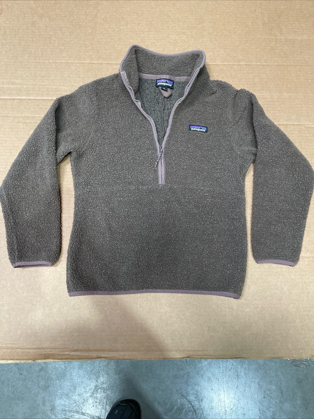 Patagonia Los Gatos Jacket Women’s SZ XS Brown 1/4 Zip Fleece Pullover Warm